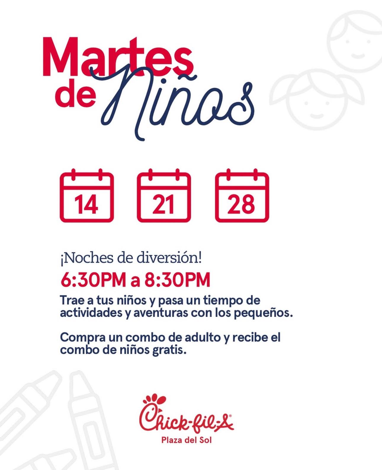 Martes de Niños - Chick-fil-A Plaza del Sol