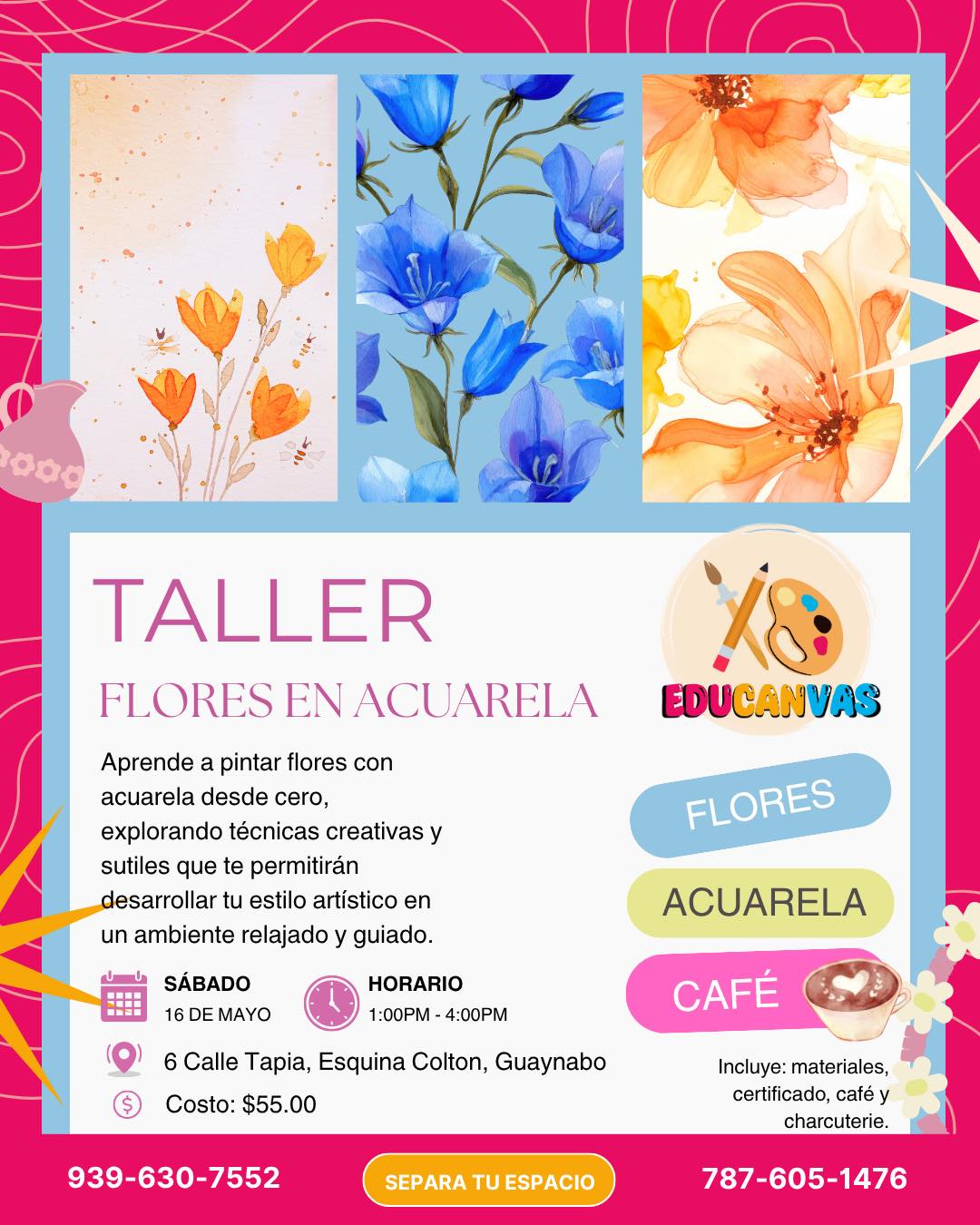 Taller: Flores en Acuarela - Educanvas Arte y Terapias