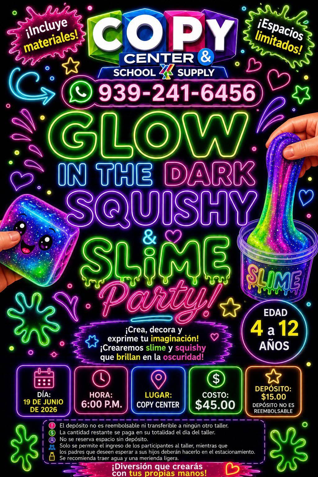 Glow in the Dark Squishy & Slime Party