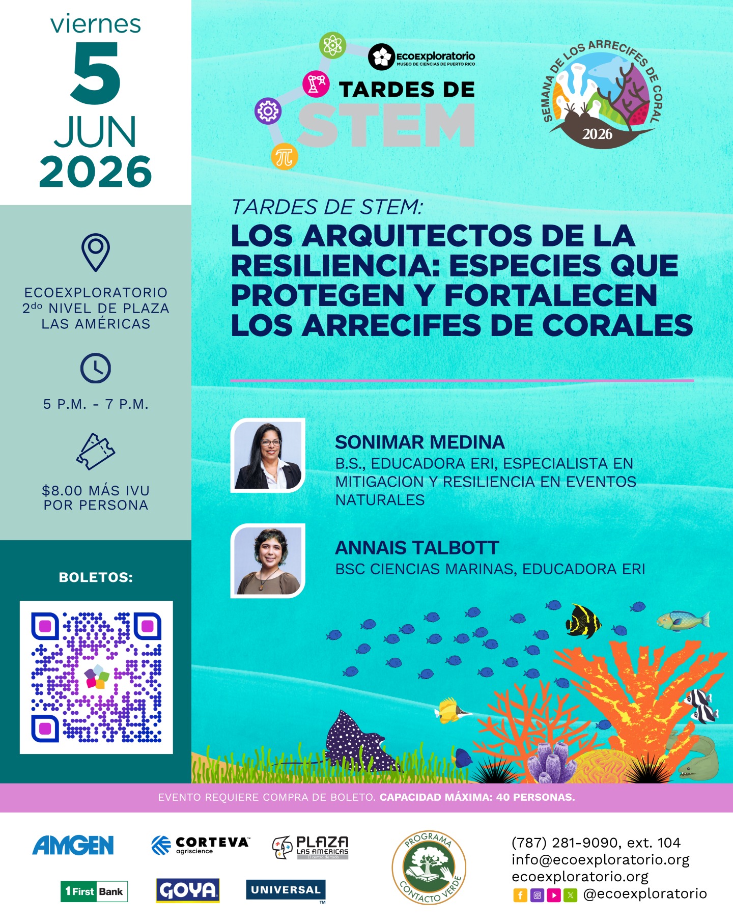 Tardes de STEM: Arrecifes de Coral - EcoExploratorio