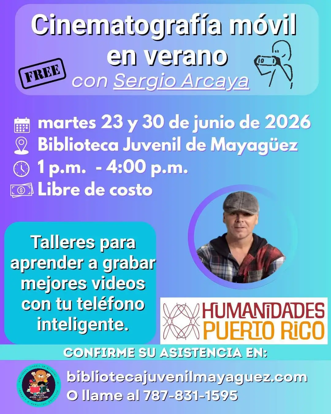 Cinematografía móvil en verano - Biblioteca Juvenil de Mayagüez