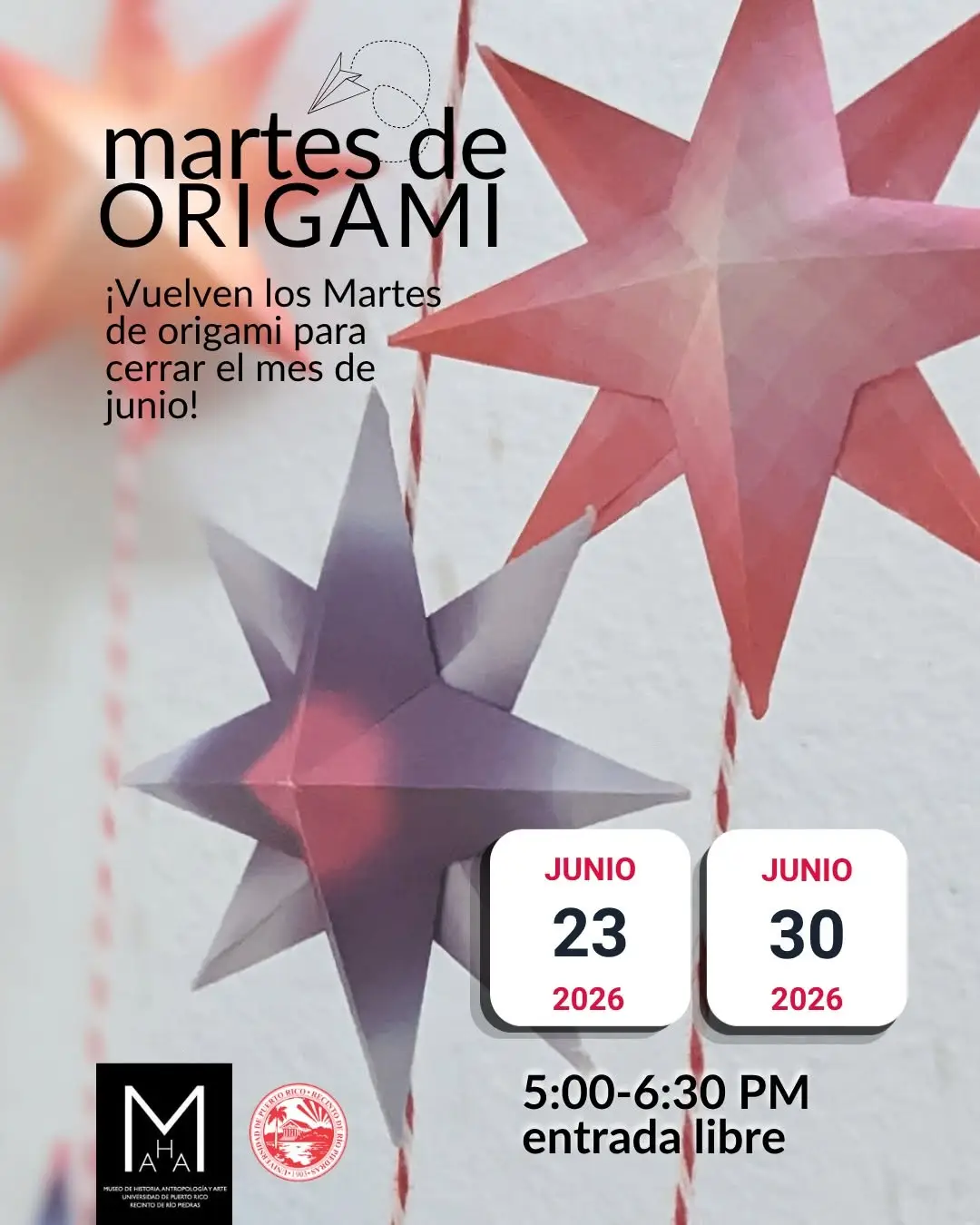 Martes de Origami - Museo de Historia, Antropología y Arte