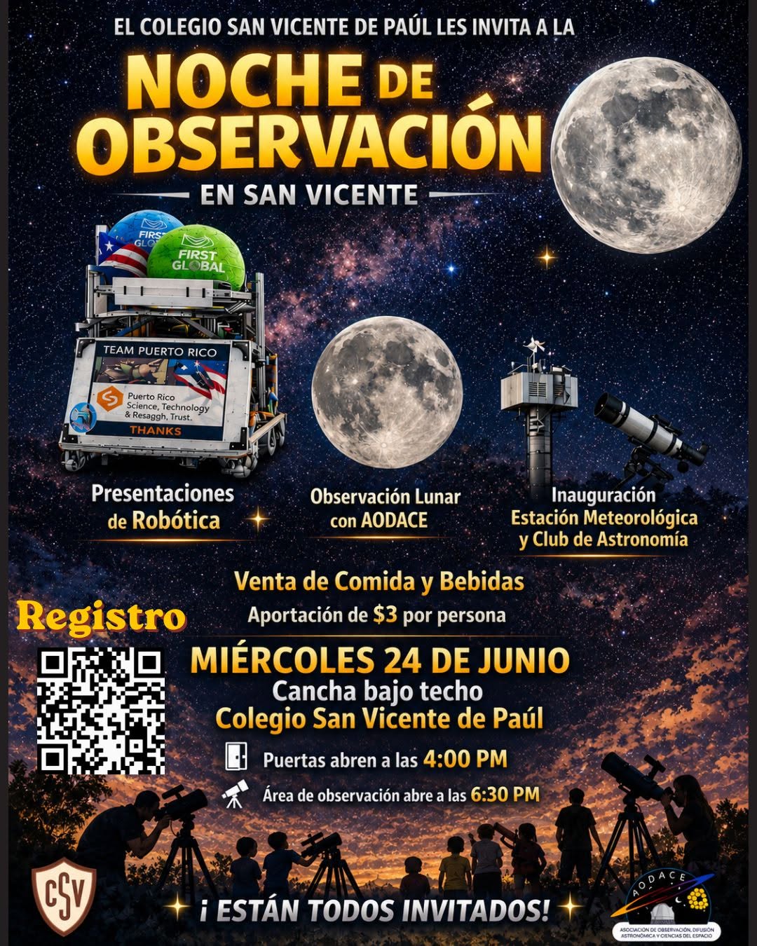 Noche de Observación - Colegio San Vicente de Paúl
