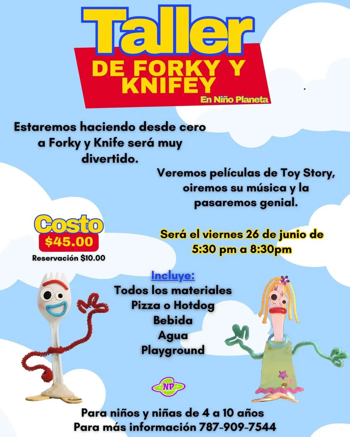 Taller: Forky y Knifey - Niño Planeta Playgound