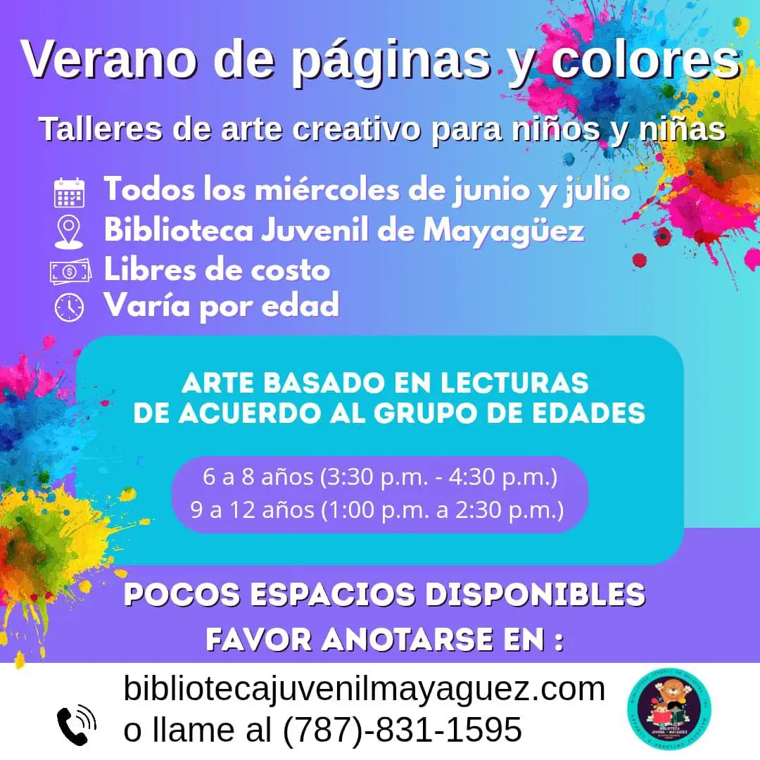 Verano de Páginas y Colores - Biblioteca Juvenil de Mayagüez