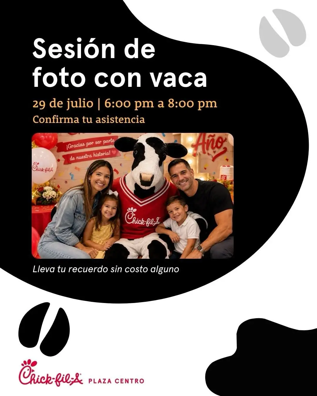 Session de foto con Vaca - Chick-fil-A (Plaza Centro - Caguas)