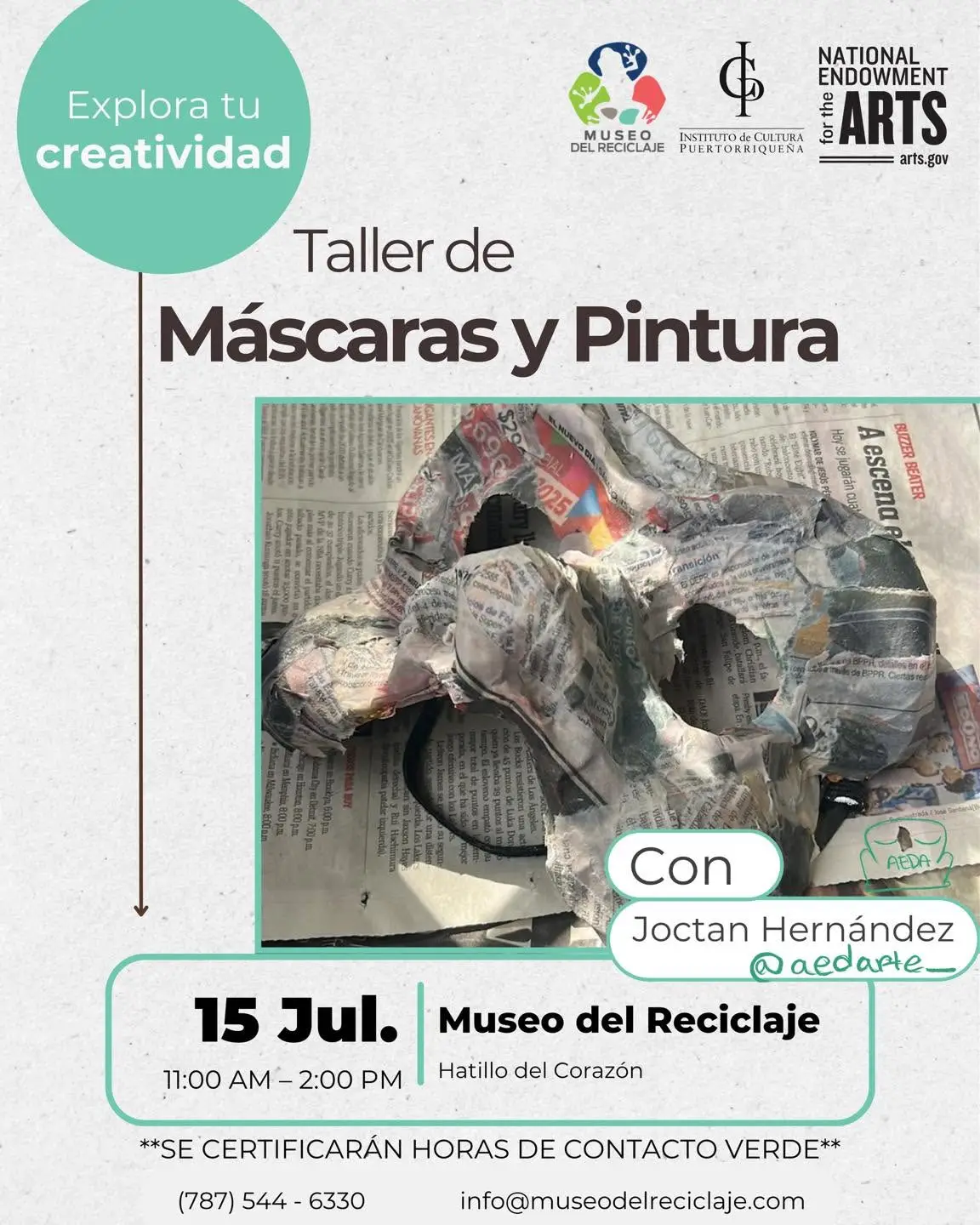Taller: Máscaras y Pintura  - Museo del Reciclaje