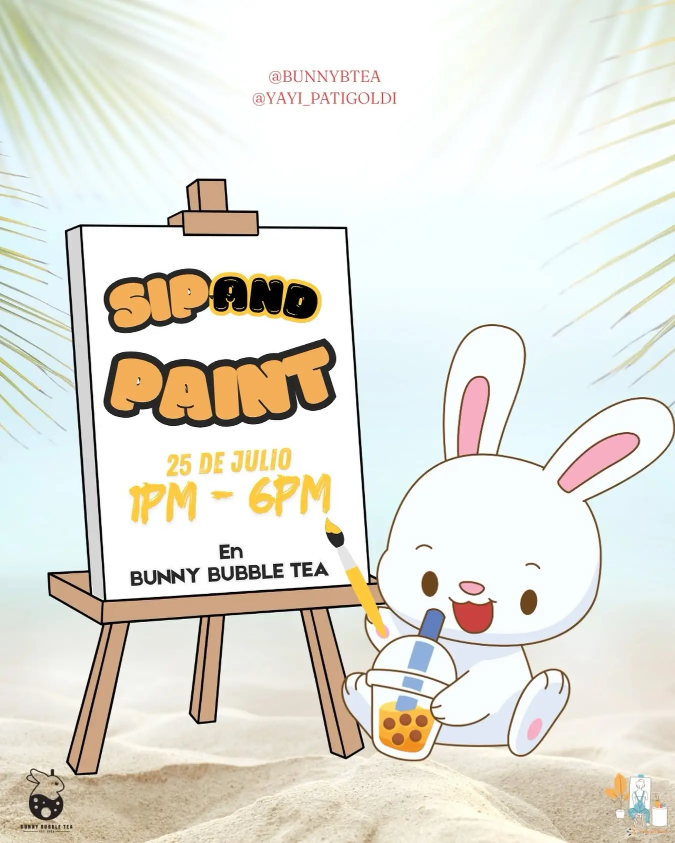 Sip and Paint - Bunny Bubble Tea