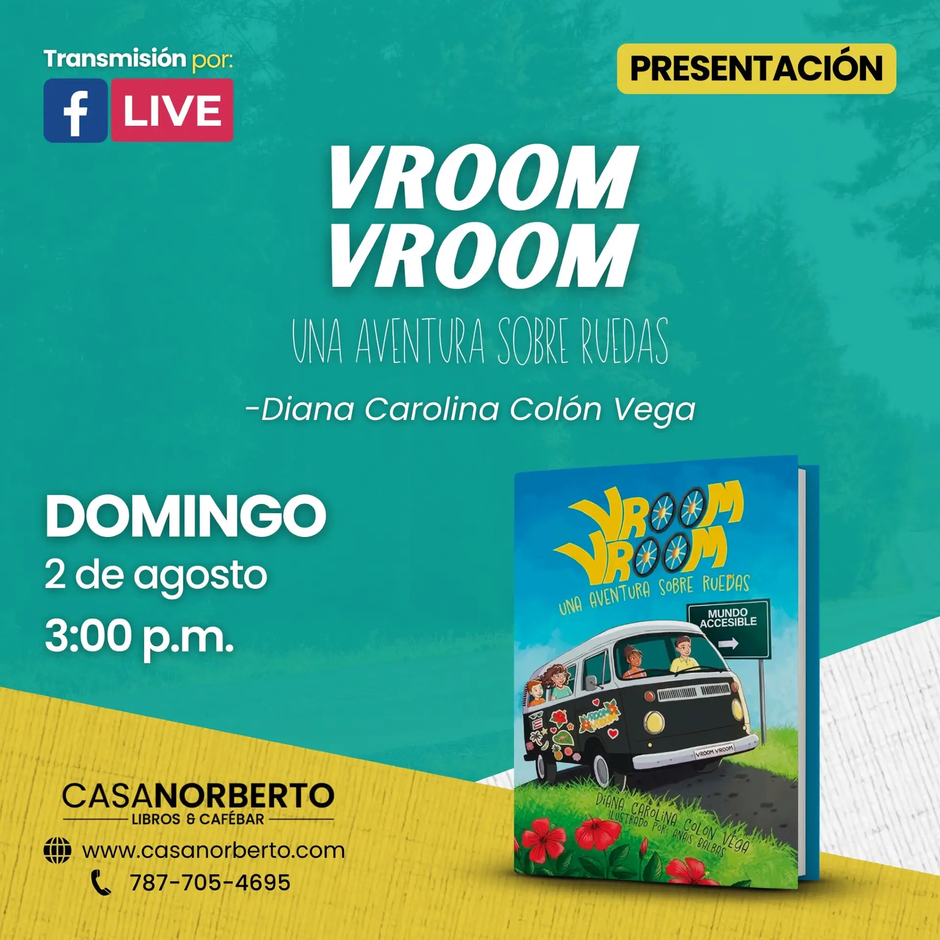 Presentación del libro: “Vroom Vroom” - Librería Casa Norberto