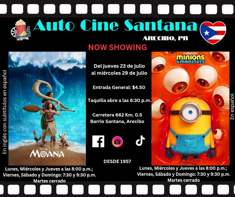 Auto Cine Santana: "Moana" y "Minions"