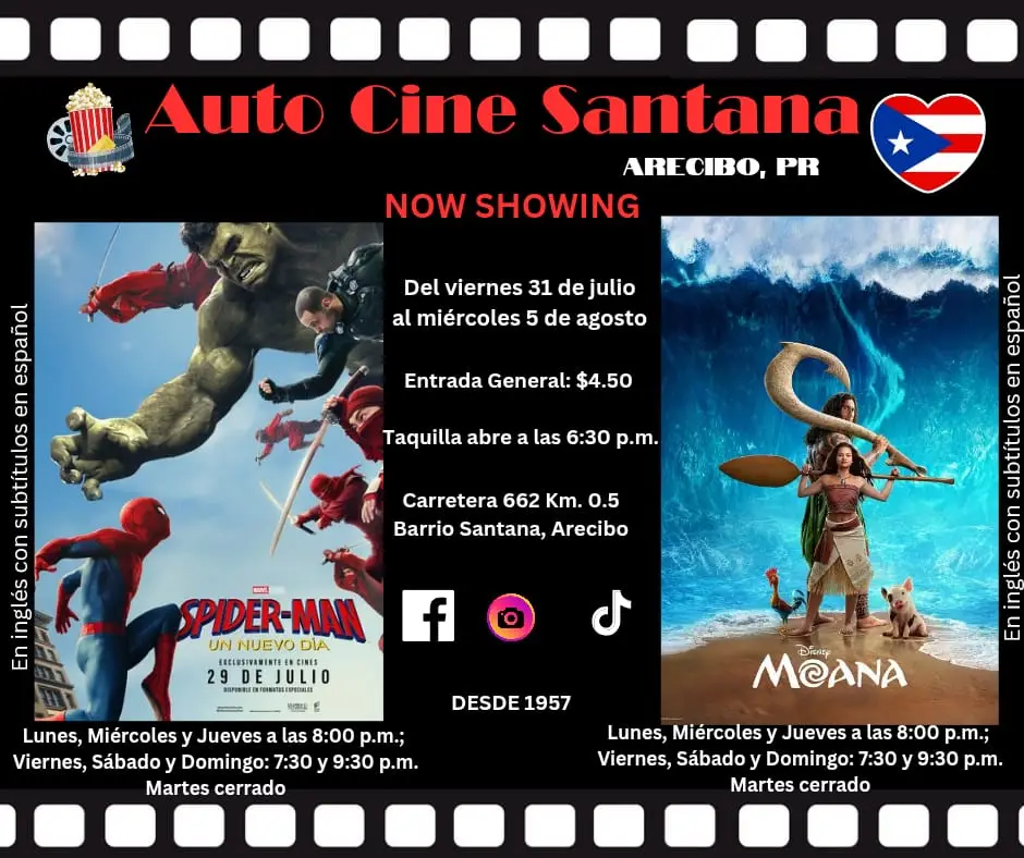 Auto Cine Santana: "Moana" y "Spider-Man: Brand New Day"