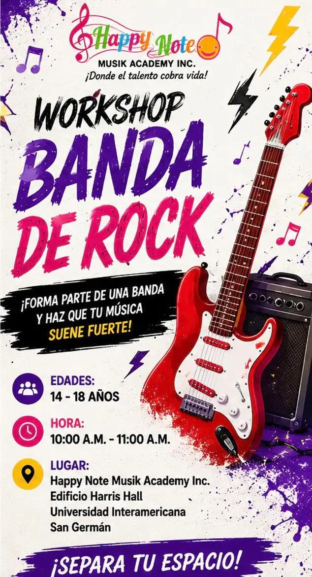 Taller Banda de Rock - Happy Note Musik Academy
