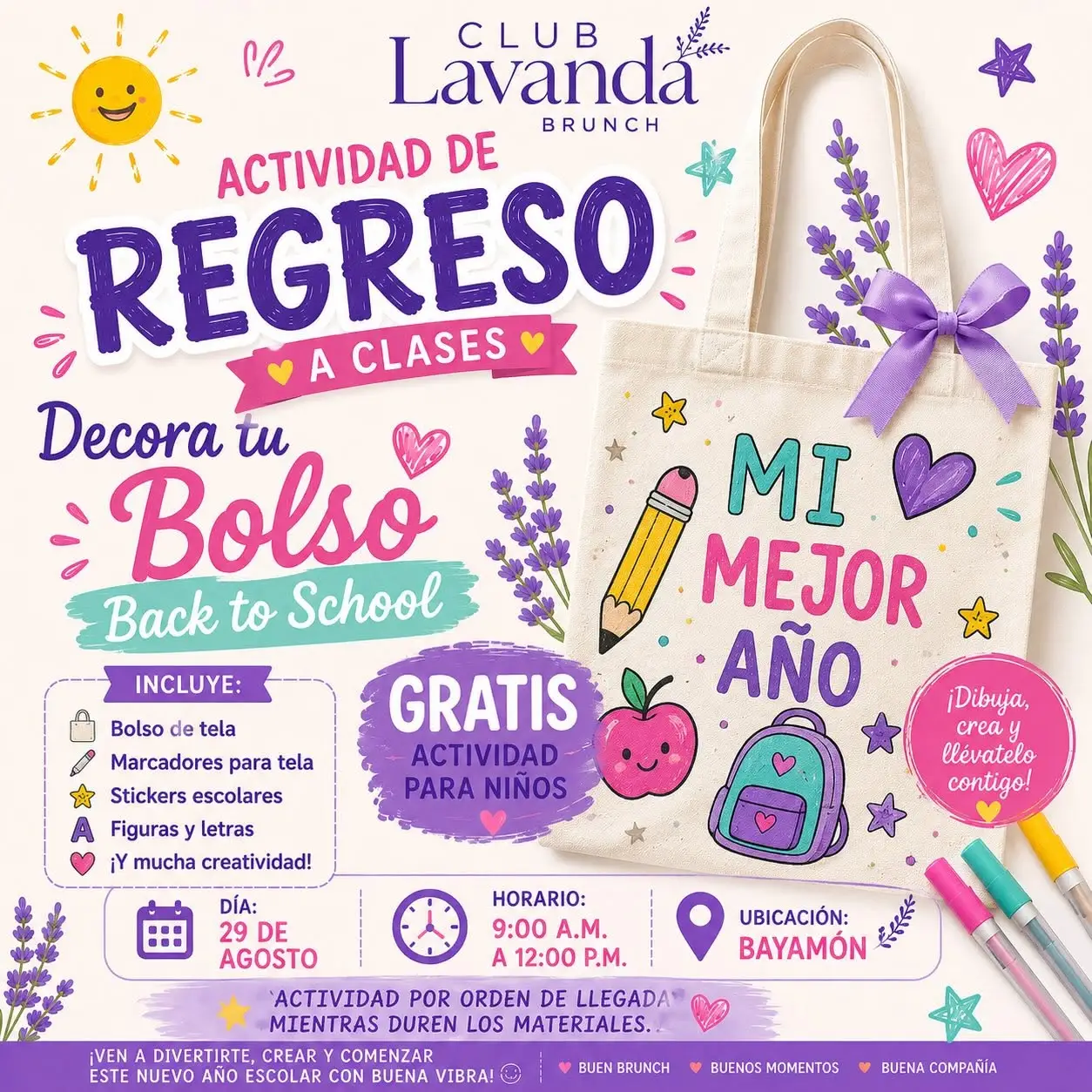 Regreso a Clases - Club Lavanda y Brunch