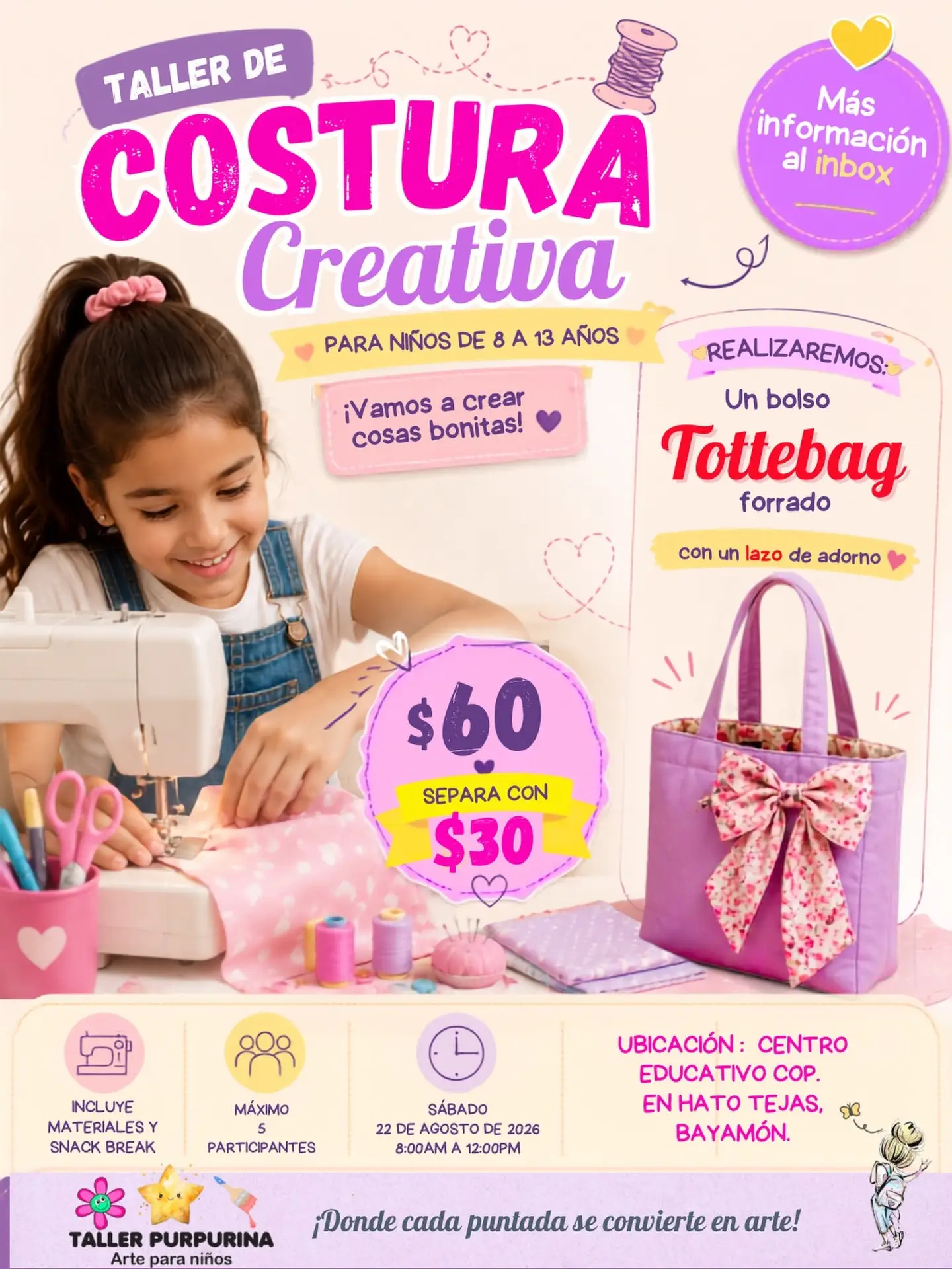 Taller de Costura Creativa - Purpurina