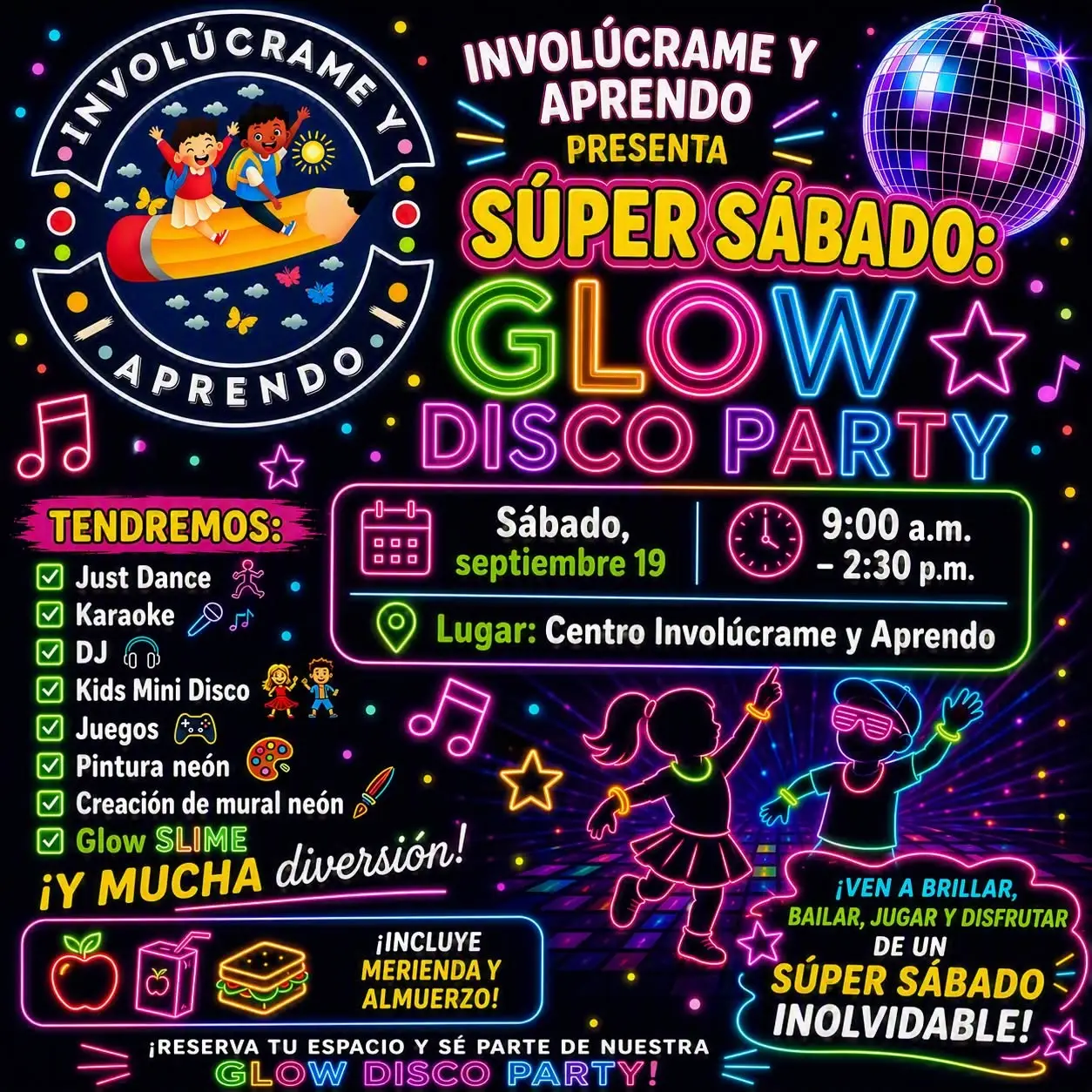 Glow Discco Party - Involúcrame y Aprendo