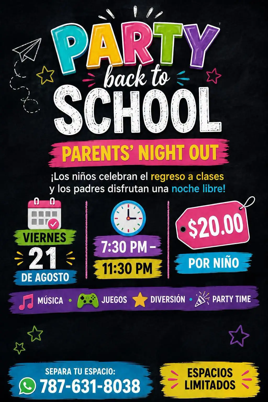 Party Back to School - Rayito de Sol