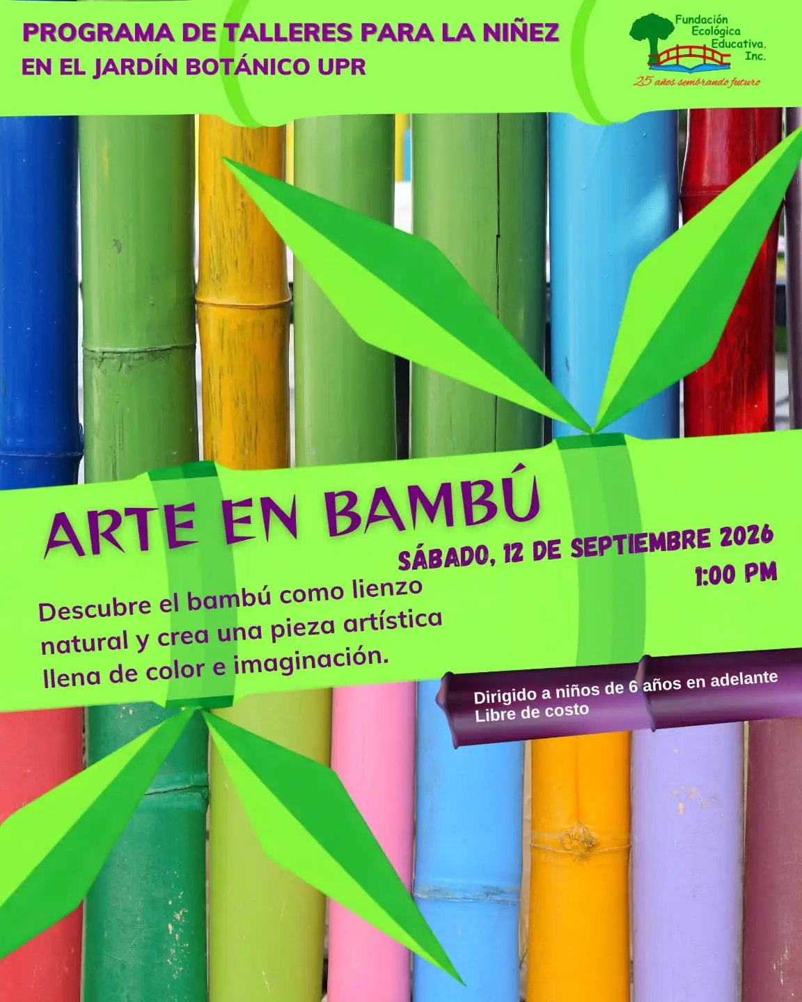 Arte en Bambú - Fundación Ecológica Educativa: Jardín UPR