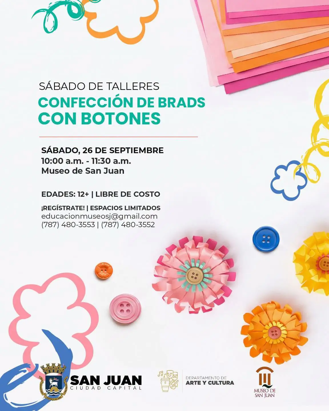 Confección de Brads con Botones - Museo de San Juan