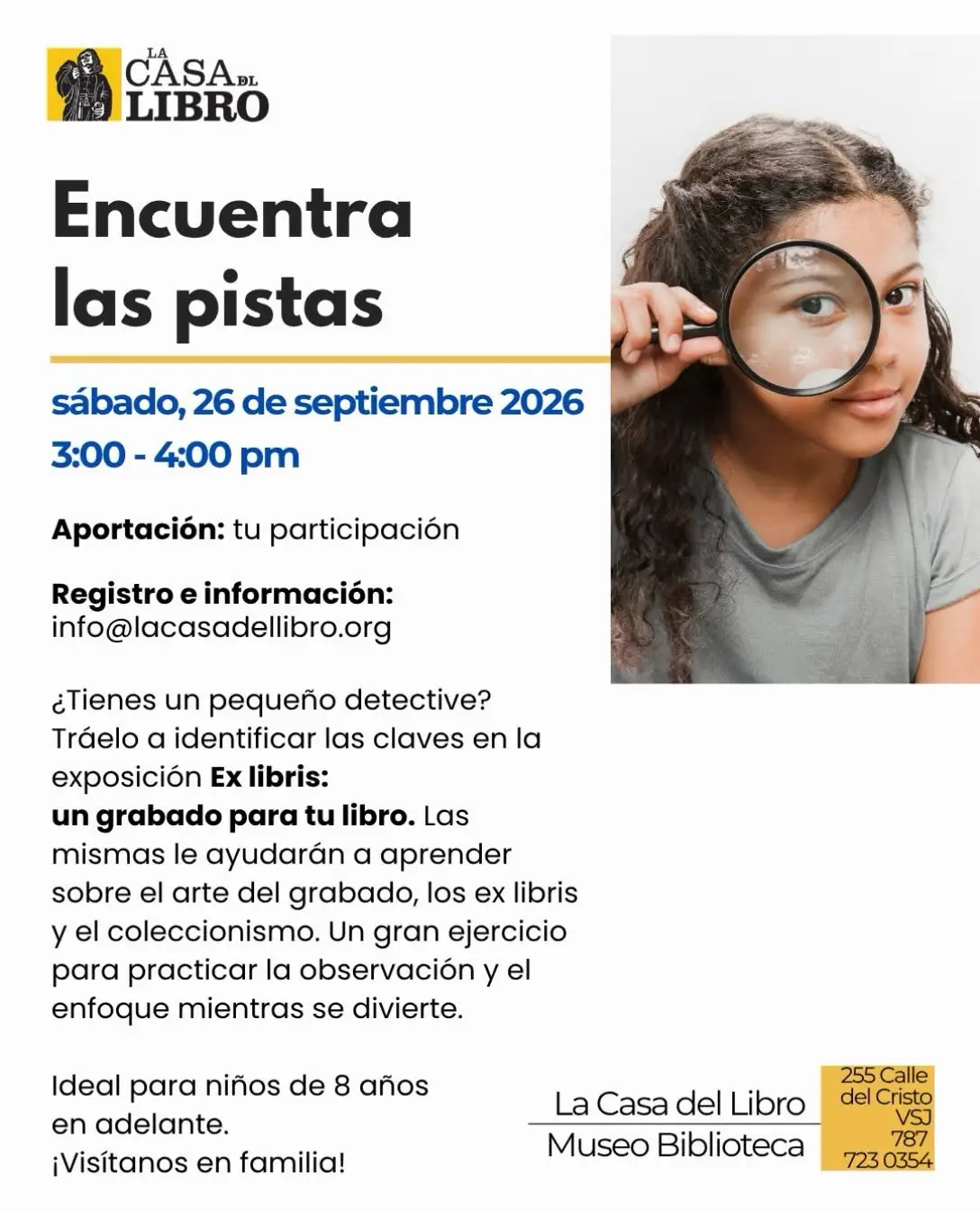 Encuentra las Pistas - Museo Biblioteca La Casa del Libro