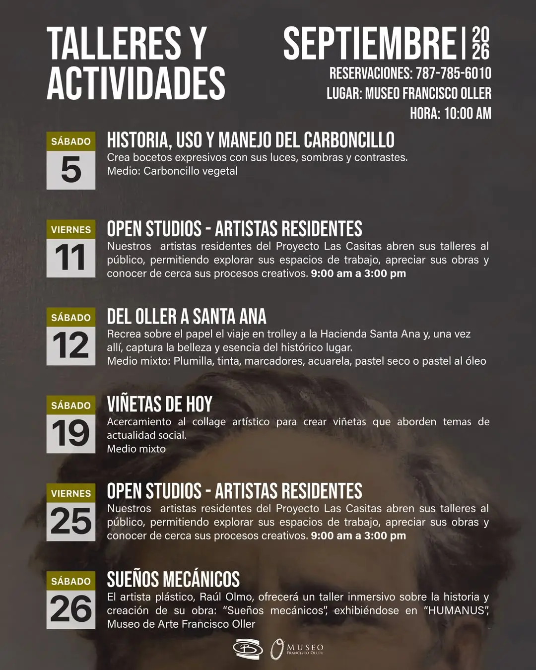 Talleres y Actividades (Septiembre) - Museo de Arte Francisco Oller