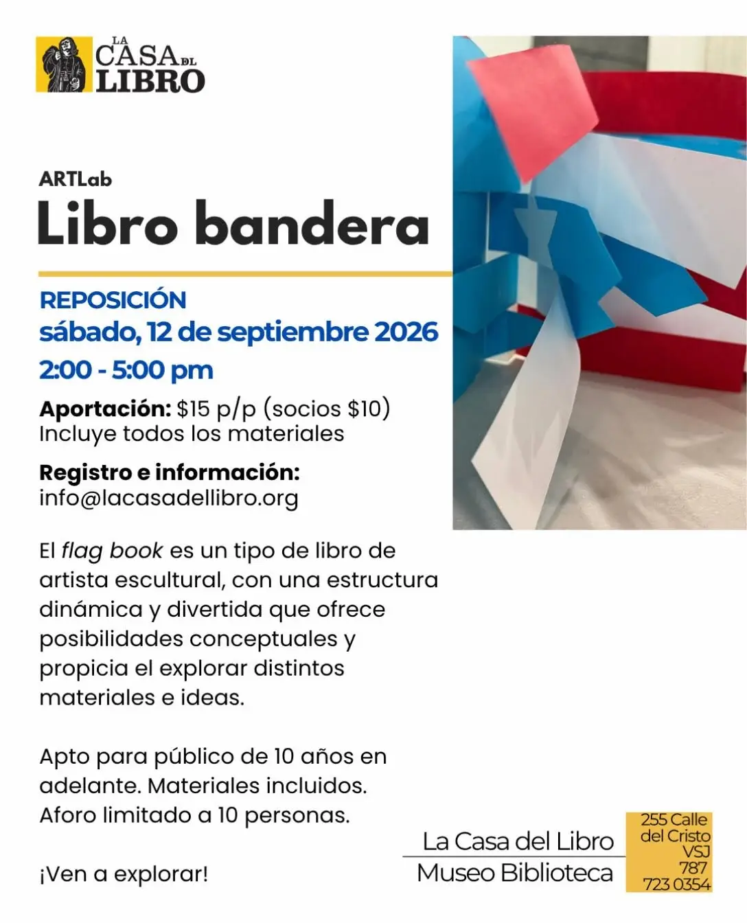 Libro Bandera - Museo Biblioteca La Casa del Libro