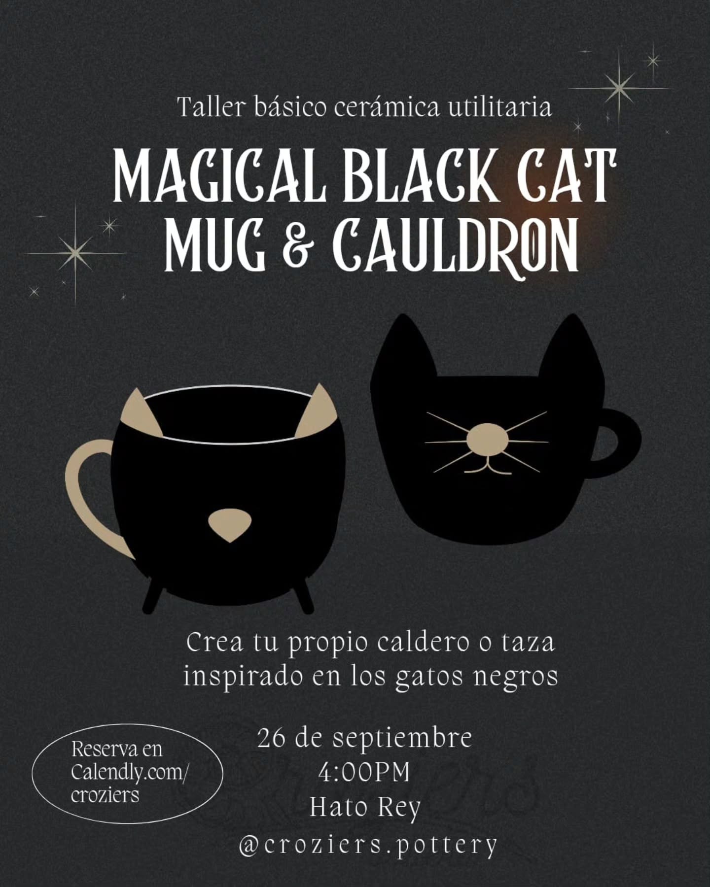 Magical Black Cat Mug & Cauldron