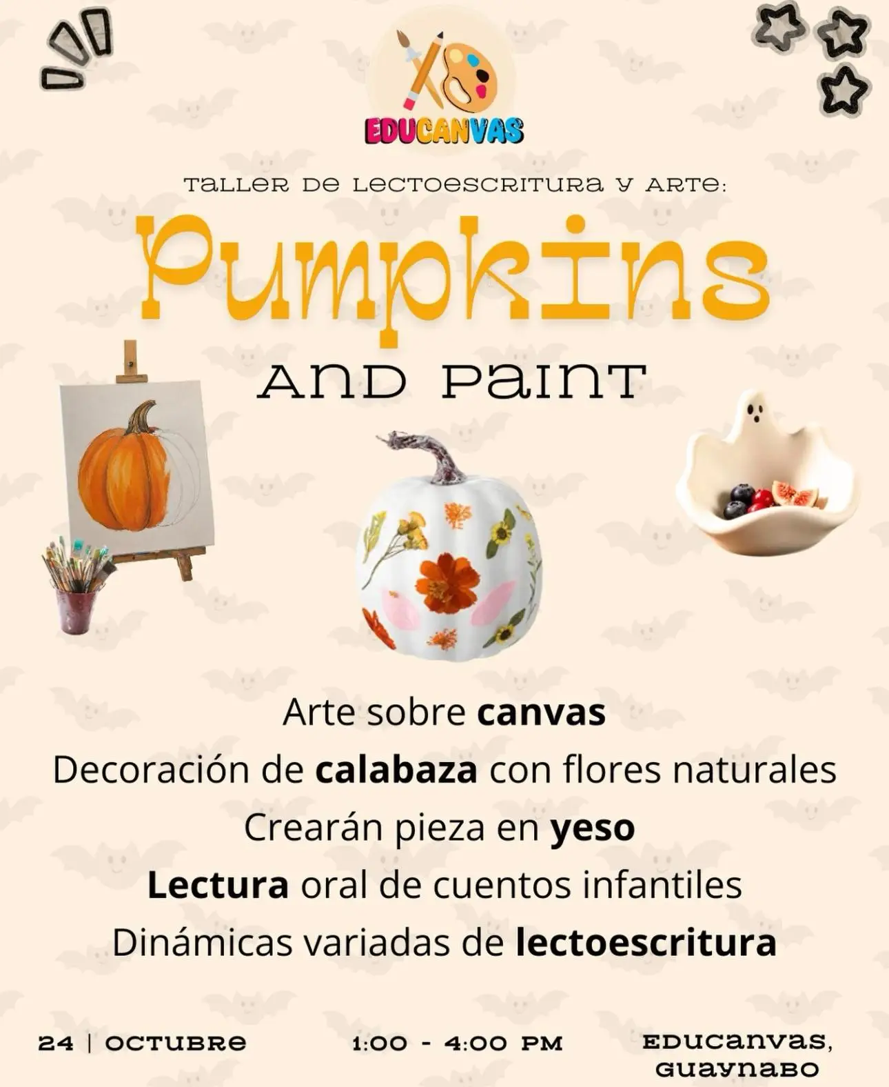 Pumkins and Paint - Educanvas Arte y Terapias