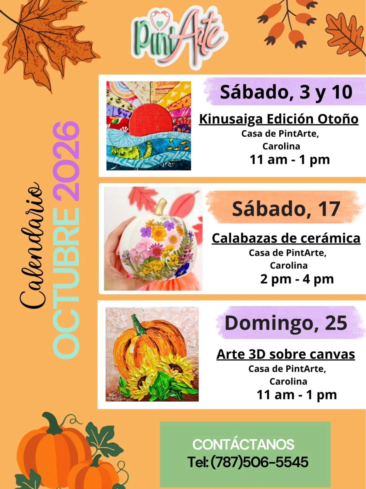 Calendario de Octubre - PintArte