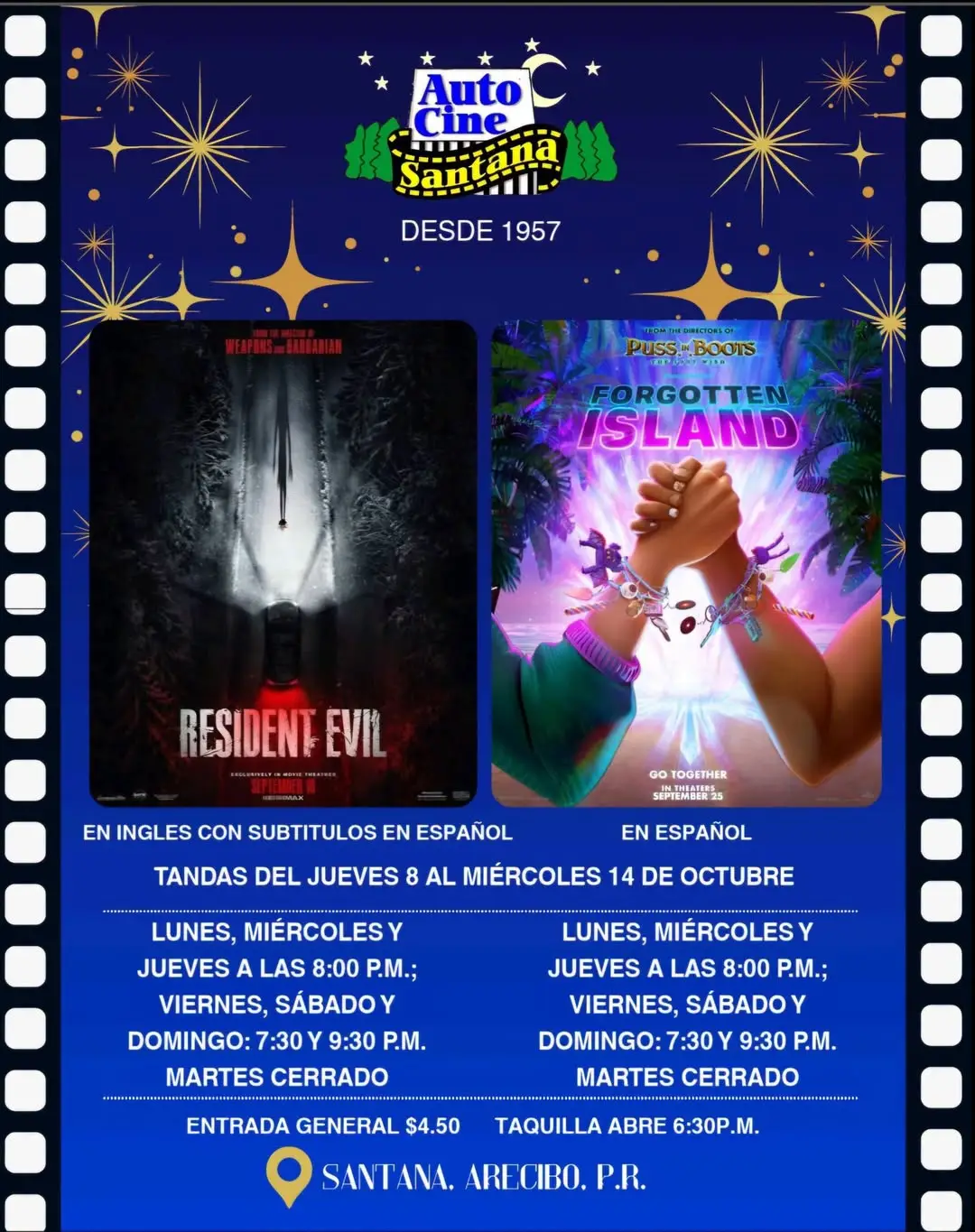 Auto Cine Santana: "Resident Evil" y "Forgotten Island"