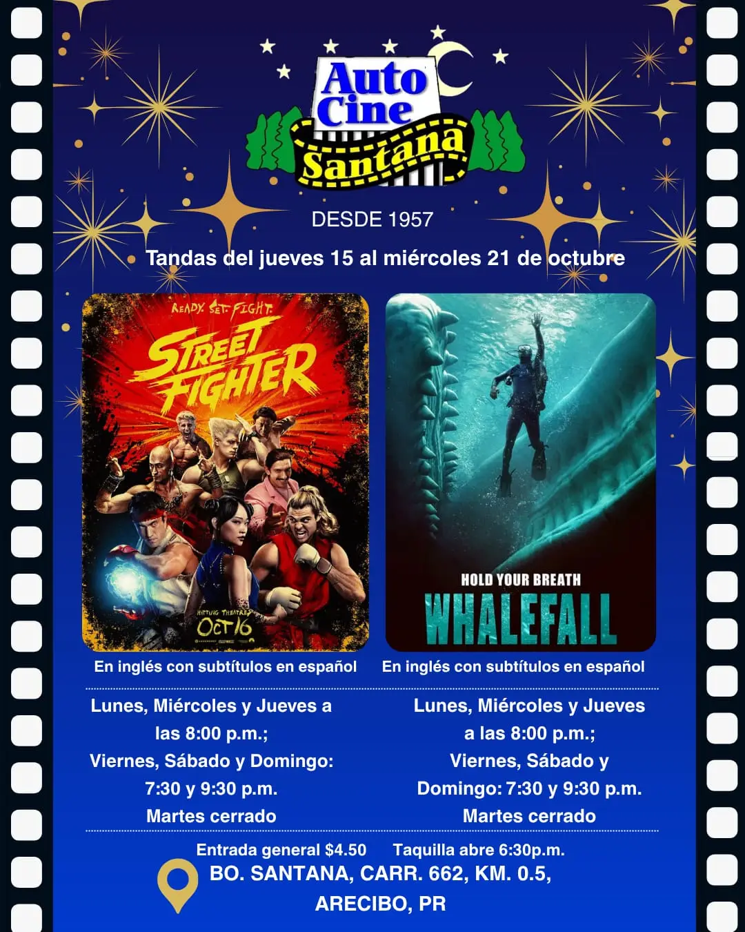 Auto Cine Santana: "Street Fighter" y "Whale Fall"