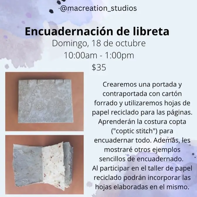 Encuadernación de Libreta con Materiales Reciclados - MAC Studios