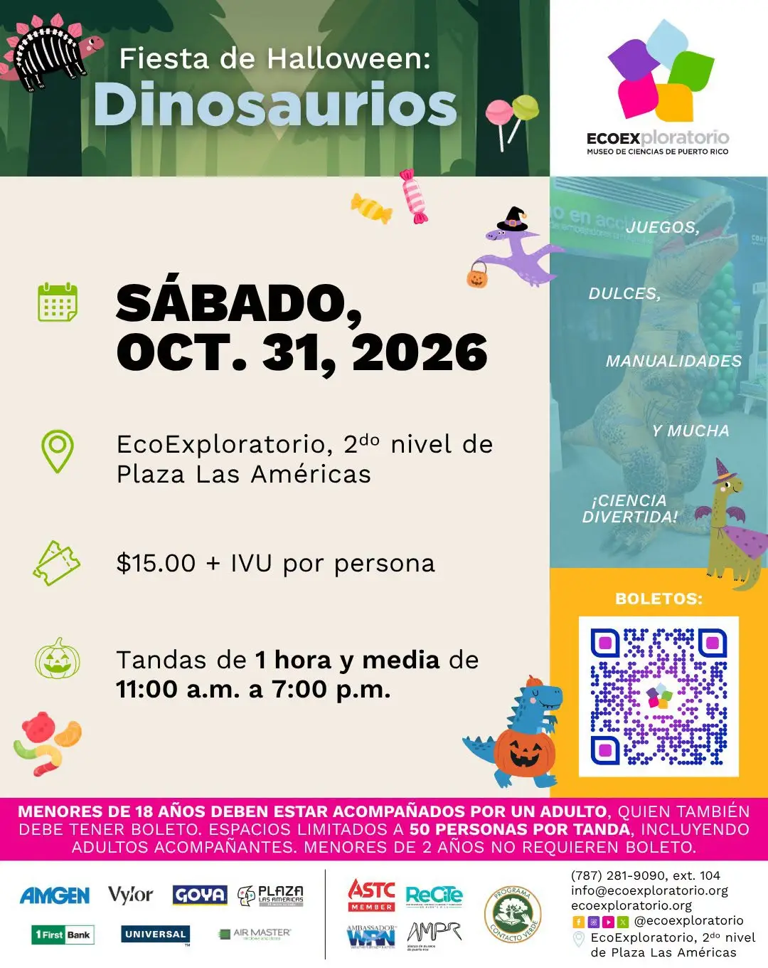 Fiesta de Halloween: Dinosaurios - EcoExploratorio