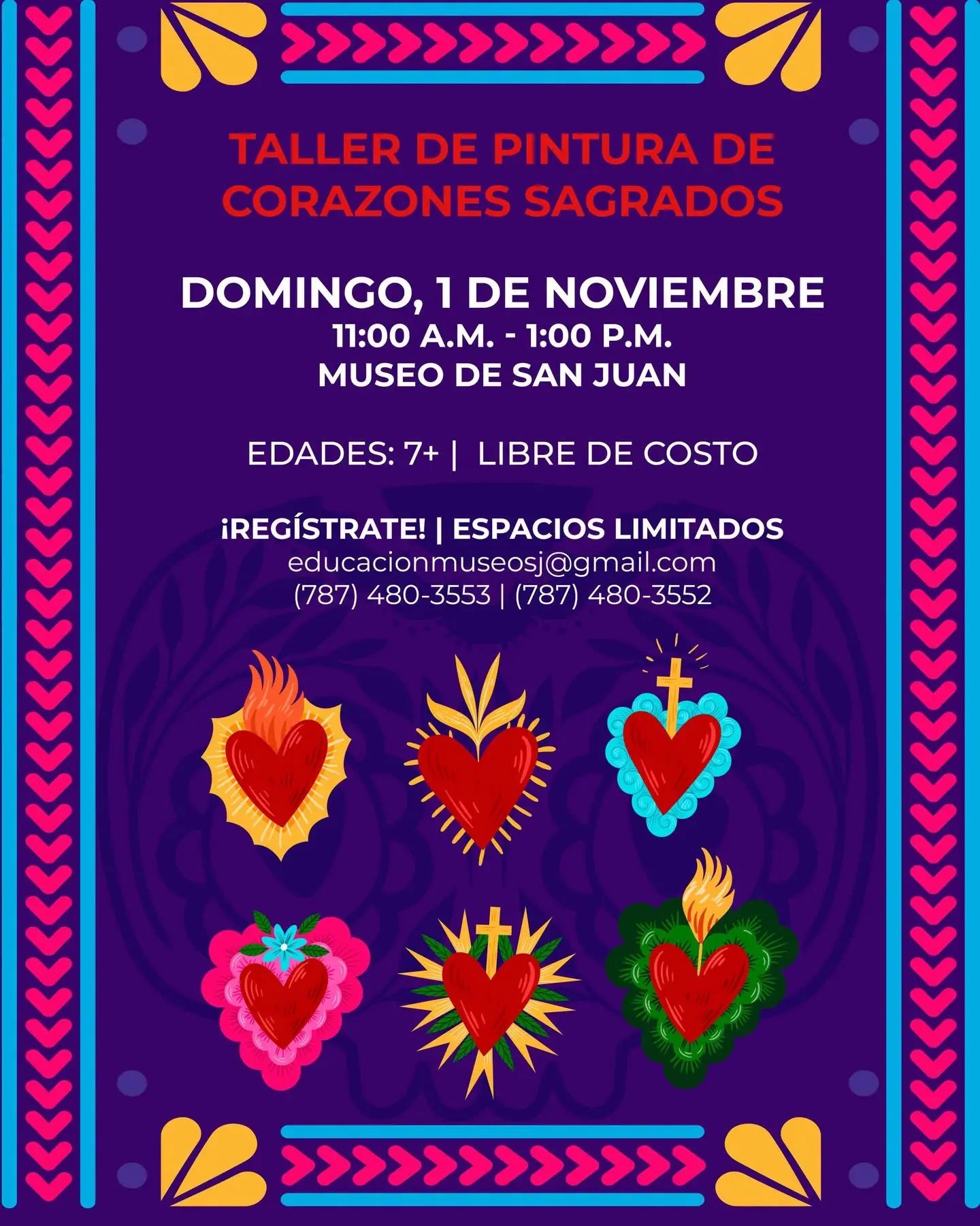 Taller de Pintura de Corazones Sagrados - Museo de San Juan