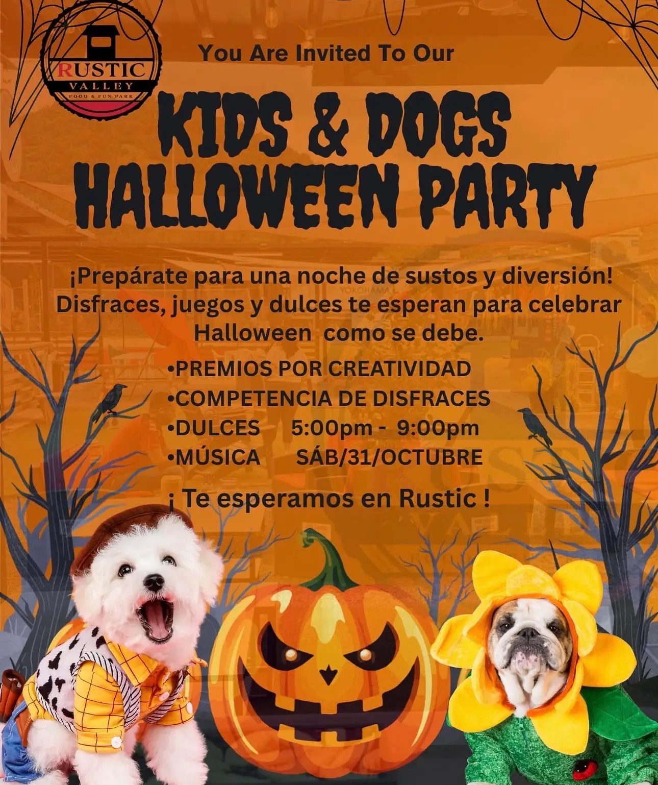 Kids & Dogs Halloween Party - Rustic Valley