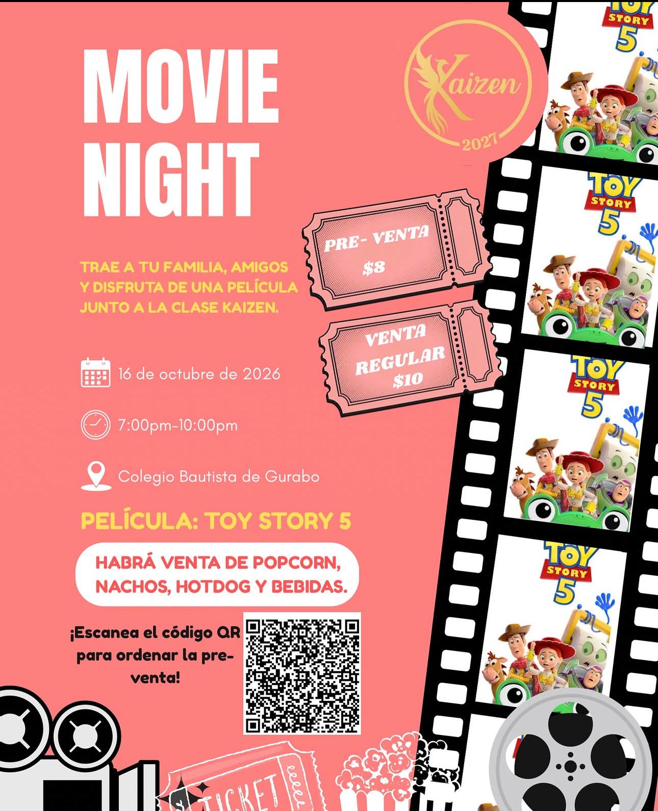 Movie Night - Colegio Bautista (Dorado)
