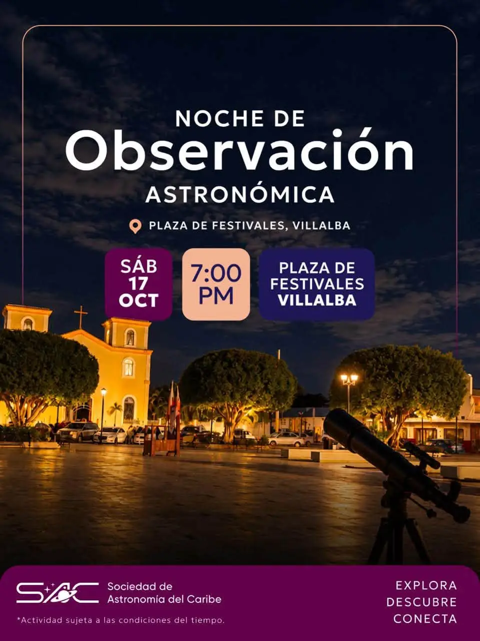 Noche de Observación Astronómica - Sociedad de Astronomía del Caribe