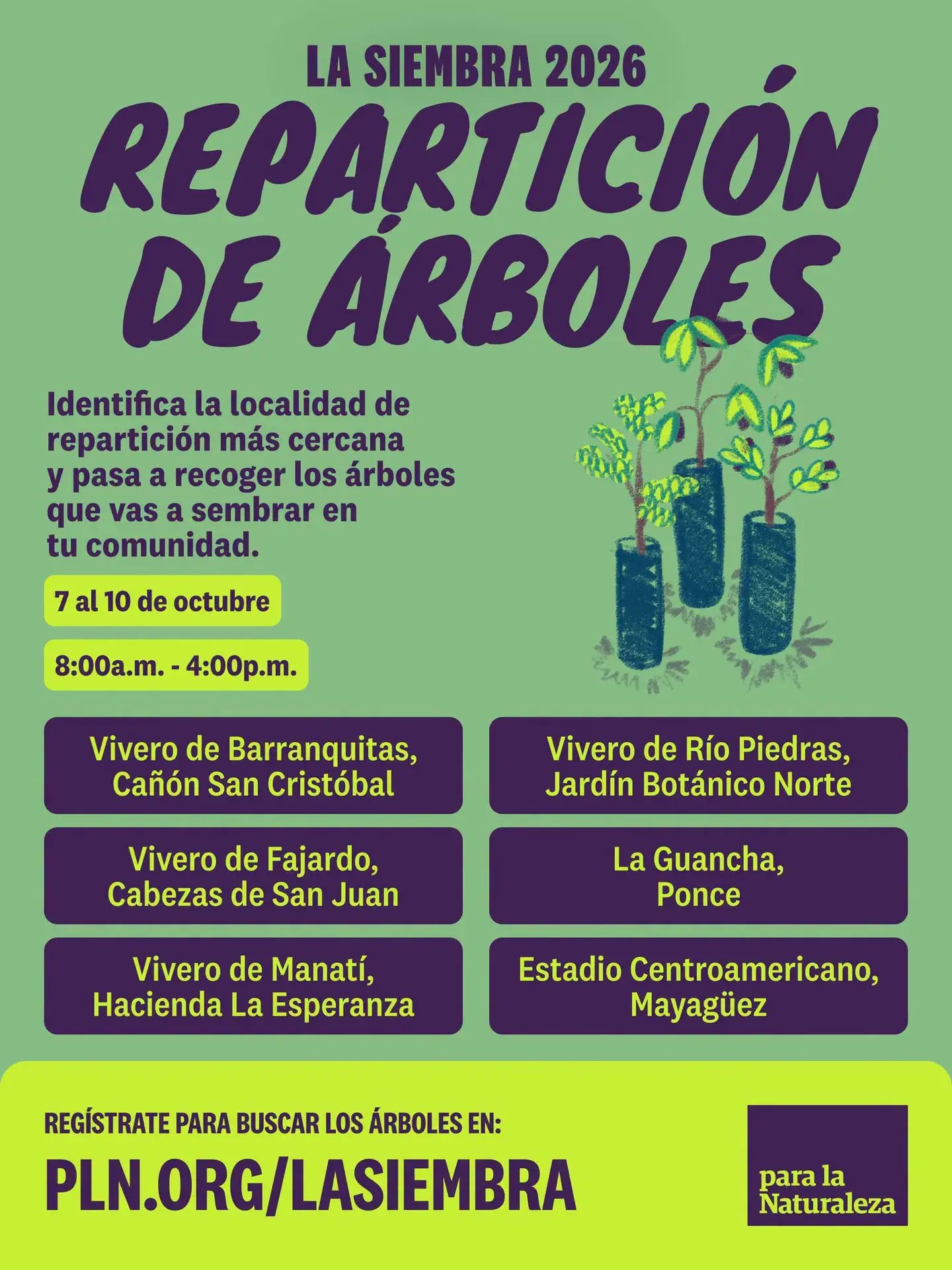 La Siembra: Repartición de Árboles - Para la Naturaleza
